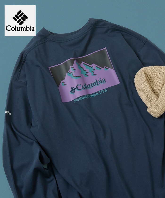 Columbia×FREAK'S STORE 別注 インペリアルパーク バックプリント ロングスリーブTシャツ 【限定展開】