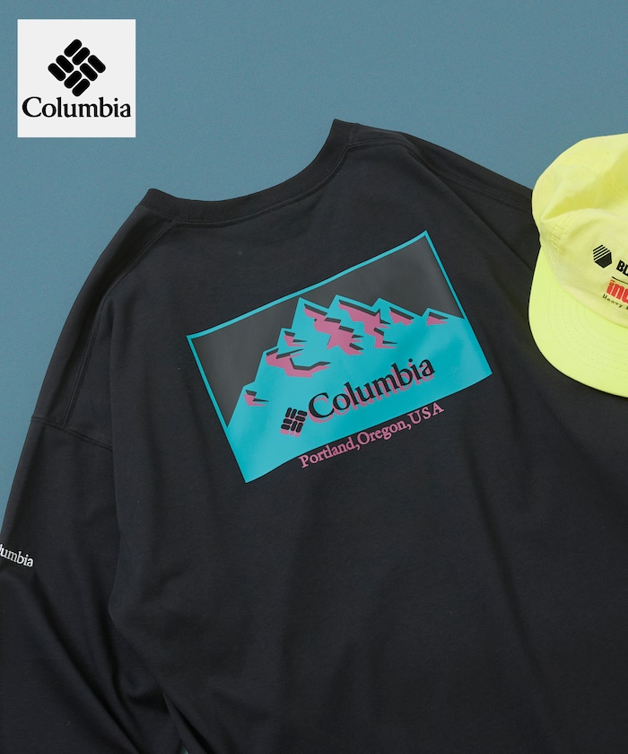 Columbia×FREAK'S STORE 別注 インペリアルパーク バックプリント ロングスリーブTシャツ 【限定展開】