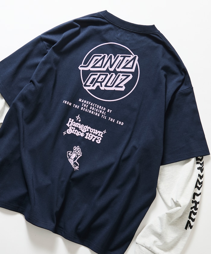 SANTA CRUZ/別注 サンタクルーズ レイヤード ロゴ ロングスリーブT