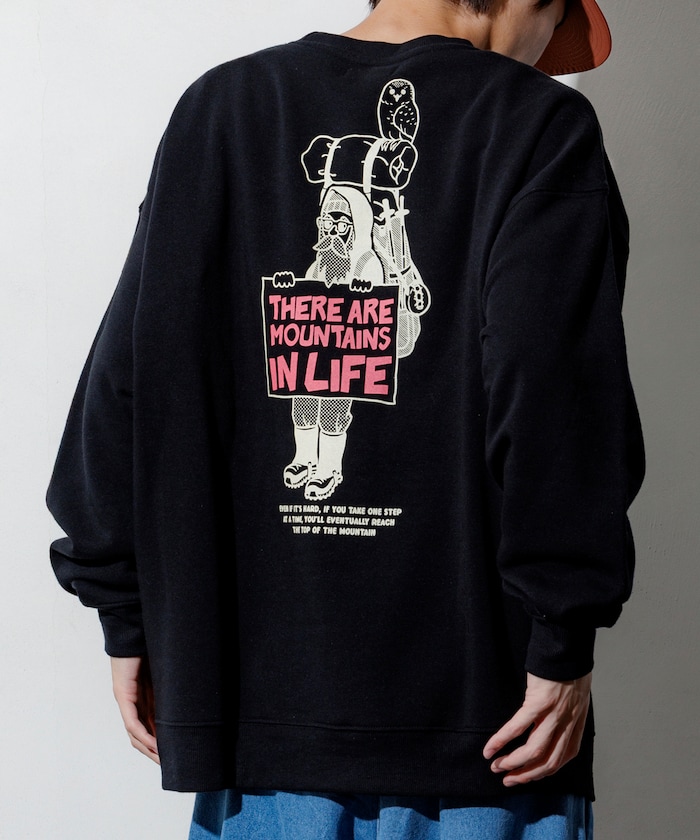リラックスフィット バックプリント クルーネック スウェット / CAMP MAN 【限定展開】