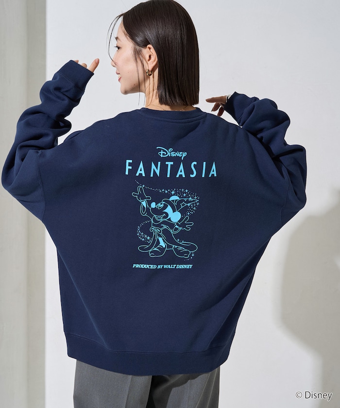 DISNEY/ディズニー『ファンタジア』/ミッキーマウス /バックプリント クルーネックスウェット 【限定展開】