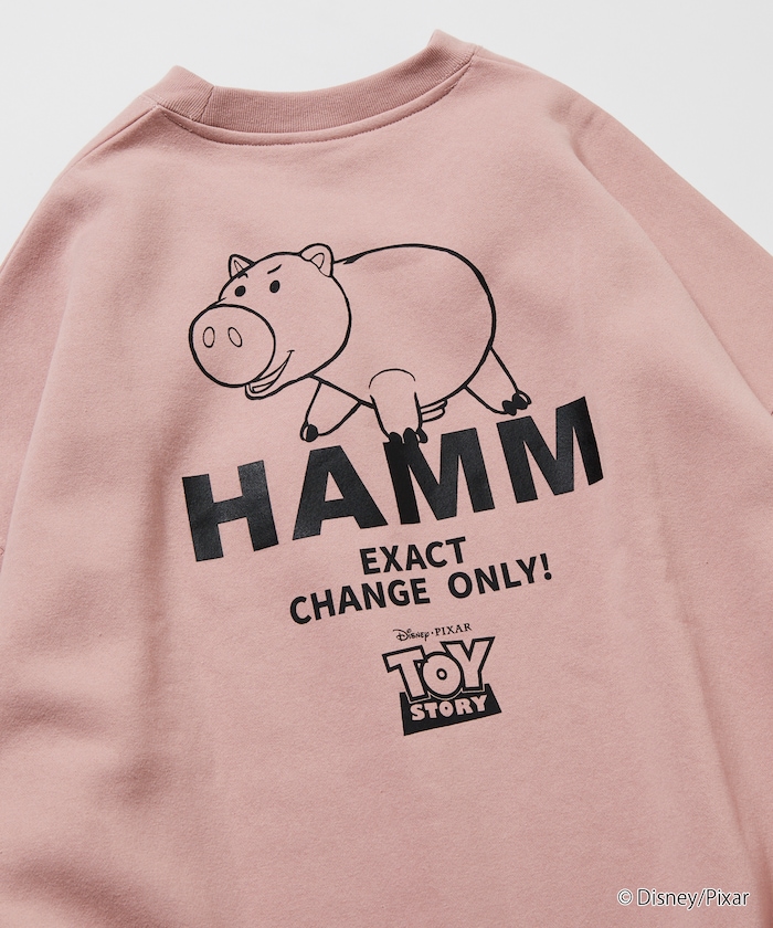 TOY STORY/トイ・ストーリー 別注 バックプリント クルーネックスウェット / HAMM 【限定展開】