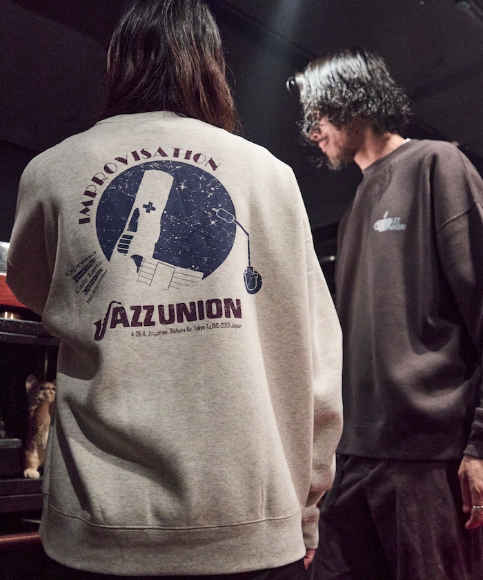 JAZZ UNION×FREAK'S STORE/ジャズユニオン 別注 ビッグシルエット バックプリント クルーネックスウェット 【限定展開】
