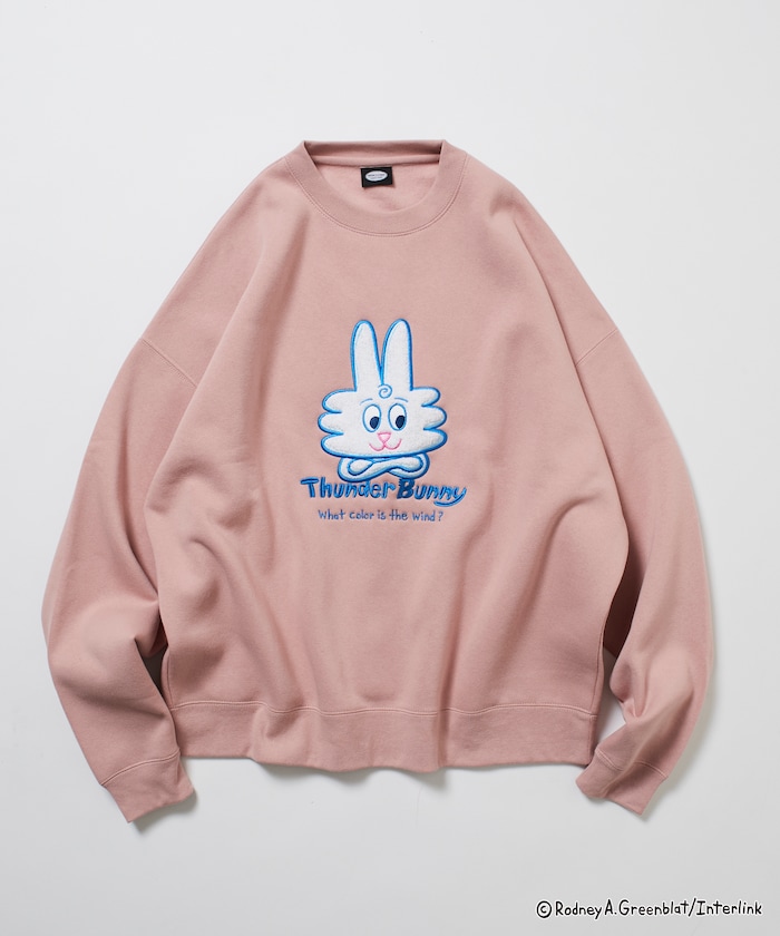 Thunder Bunny / サンダーバニー / 別注 ビッグシルエット サガラ刺繍 クルーネックスウェット 【限定展開】