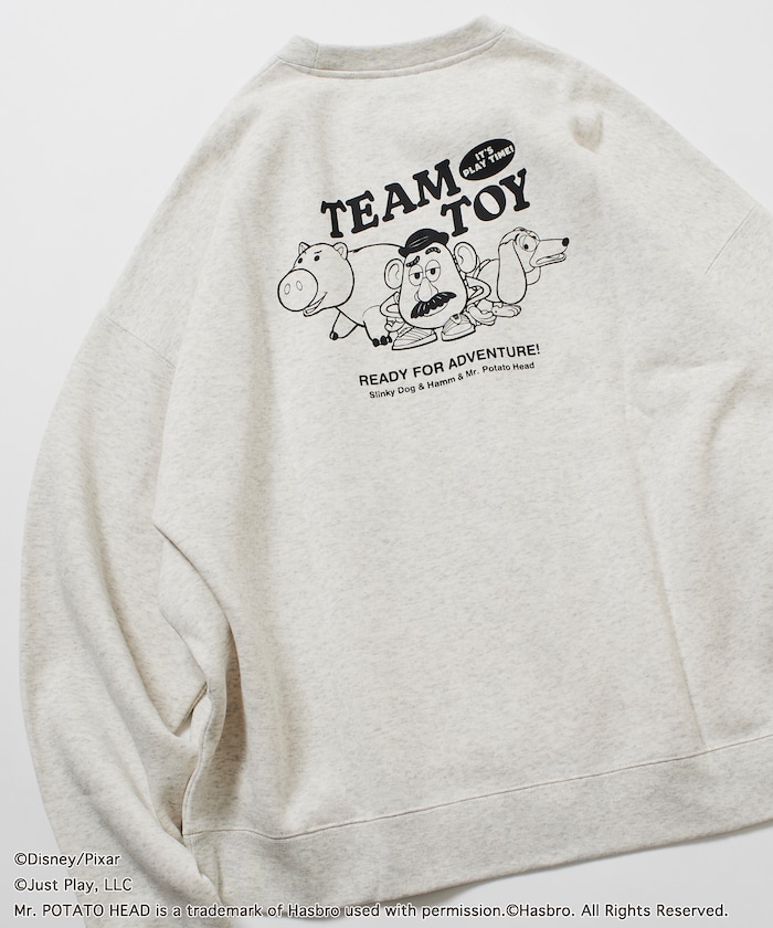 TOY STORY/トイ・ストーリー/別注 バックプリント クルーネックスウェット / TEAM TOY 【限定展開】