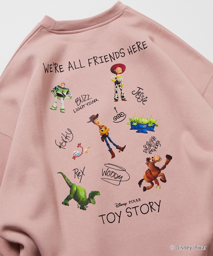 TOY STORY/トイ・ストーリー / 別注 バックプリント クルーネックスウェット / RANDOM 【限定展開】