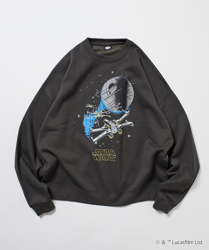 STARWARS/スター・ウォーズ 別注 プリント クルーネックスウェット 【限定展開】