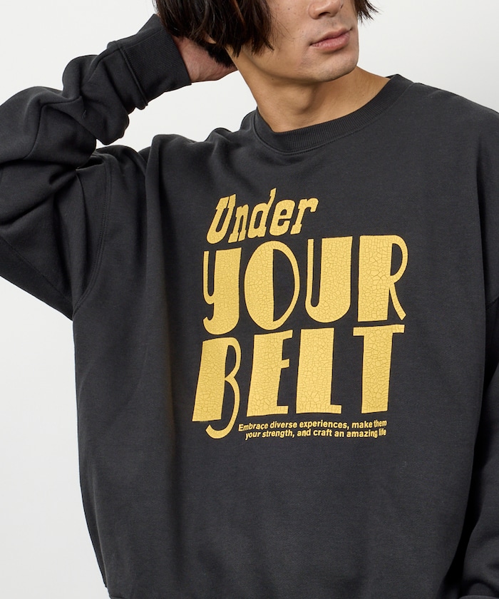 クラック加工ロゴ クルーネック スウェト 【限定展開】
