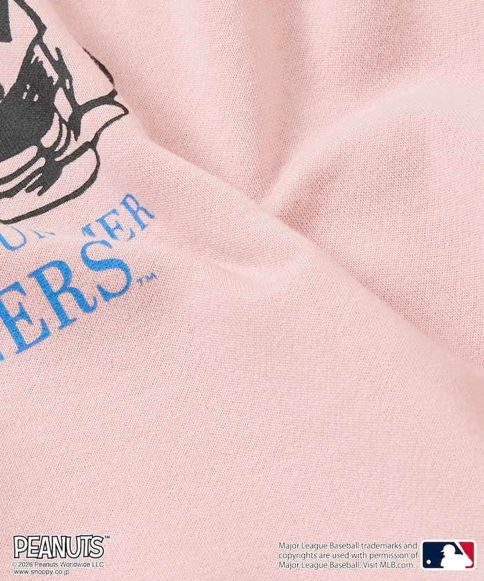 PEANUTS×MLB 別注 寬版後印花大學T / 道奇隊