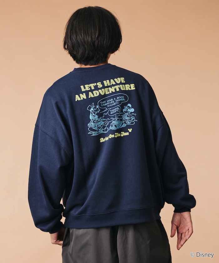 MICKEY 別注 ビックシルエット ADVENTURE スウェット 【限定展開】