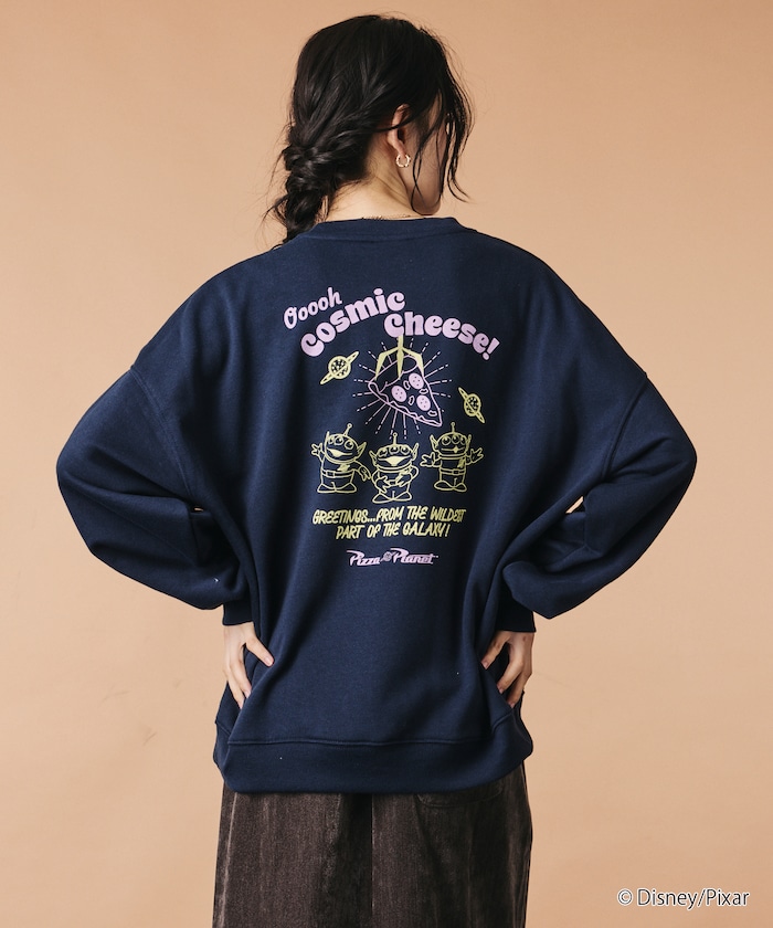 Disney 別注 ビックシルエット PIZZA PLANET スウェット 【限定展開】