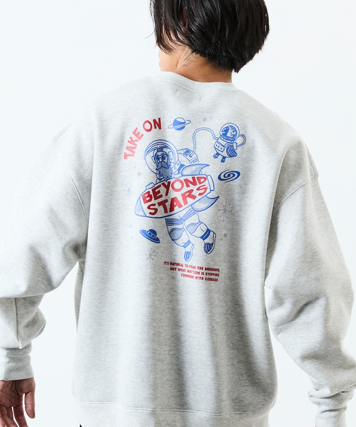 Relax Fit リラックスフィット SPACE MAN クルーネック スウェット 【限定展開】