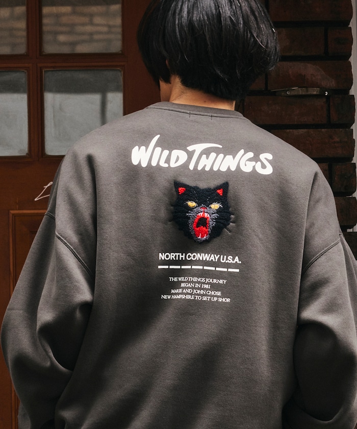 別注 キャットモチーフ クルーネック スウェット CAT SWEAT  【限定展開】
