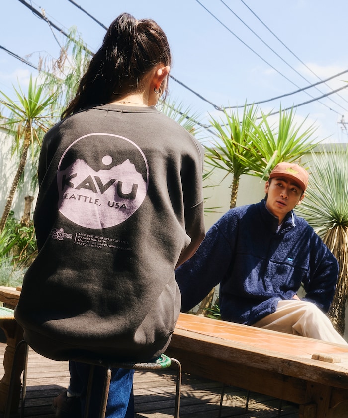 KAVU×FREAK'S STORE / カブー 別注 サークルロゴスウェット 【限定展開】