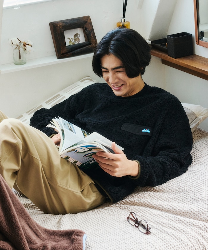 KAVU×FREAK'S STORE / カブ― 別注 シャギー フリース プルオーバー 【限定展開】
