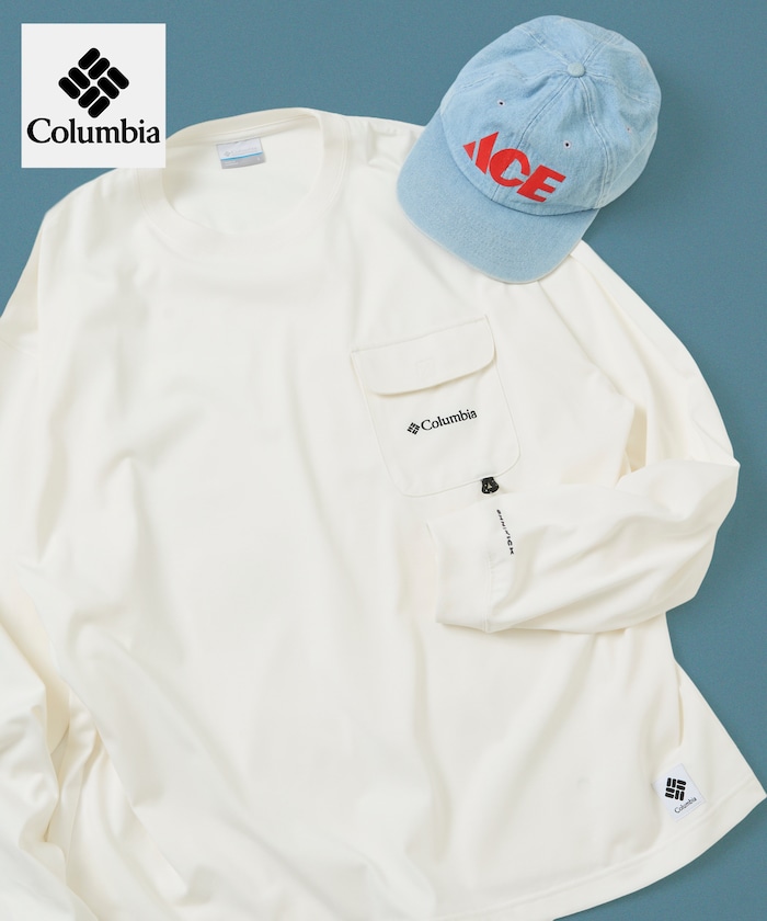 Columbia×FREAK'S STORE 別注 インペリアルパーク ロングスリーブ ポケットTシャツ 【限定展開】
