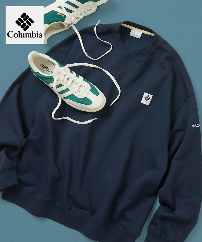 Columbia×FREAK'S STORE 別注 インペリアルパーク ワンポイントロゴ クルーネックスウェット 【限定展開】