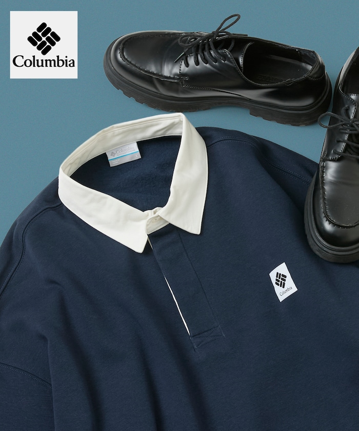 Columbia×FREAK'S STORE 別注 インペリアルパーク ワンポイントロゴ ラグビーシャツ 【限定展開】