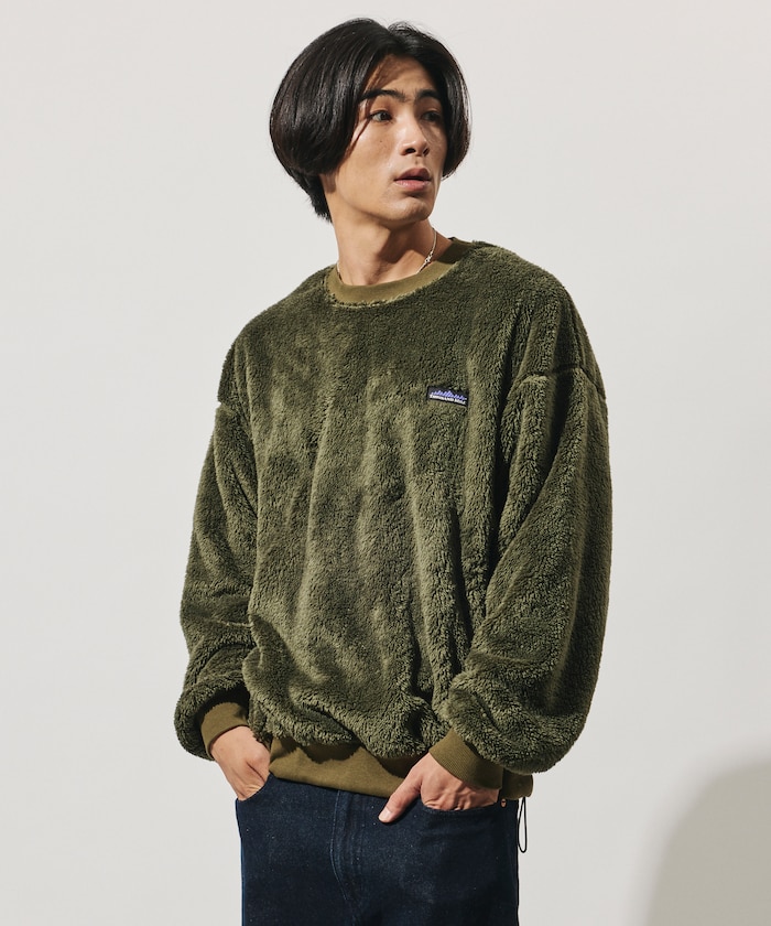 THOUSAND MILE×FREAK'S STORE / サウザンドマイル 別注 シャギー ドローコード クルーネック プルオーバー 【限定展開】