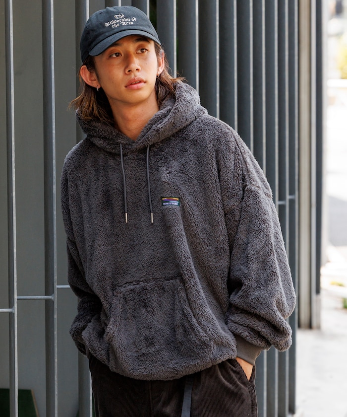 リラックスフィット シャギーフリース プルオーバー パーカー【限定展開】