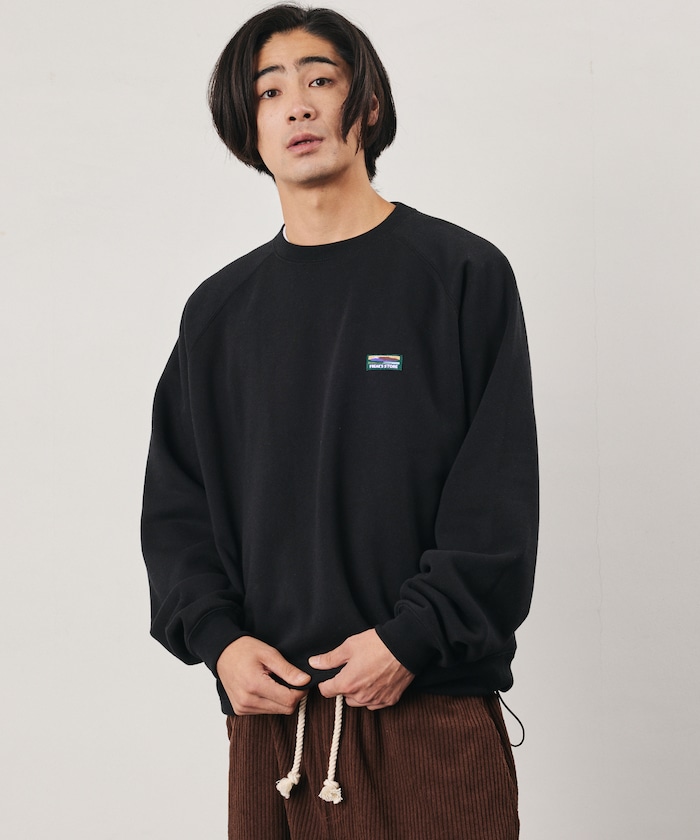 ビッグシルエット ワンポイントロゴ ラグランスリーブ スピンドル スウェット 【限定展開】
