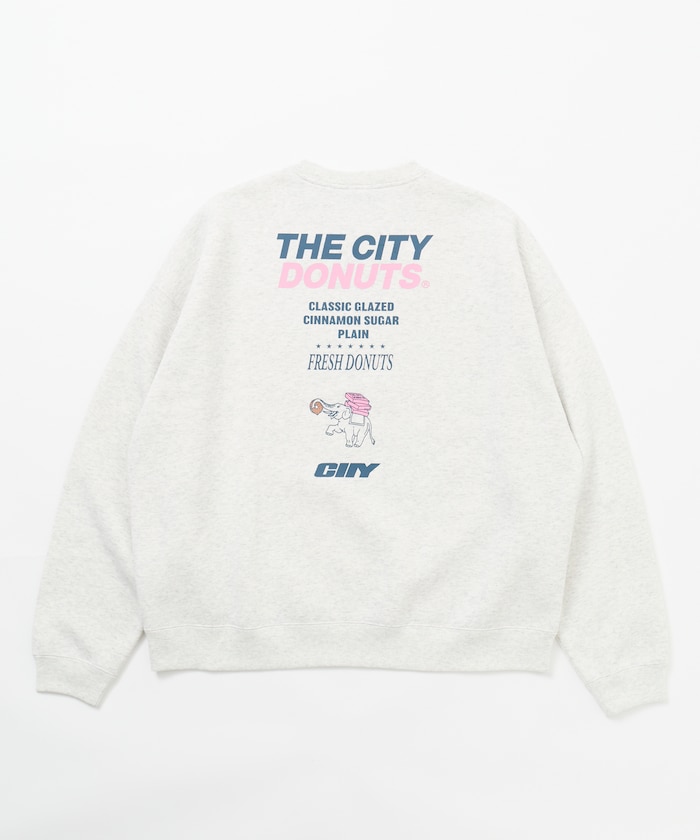 Relax Fit リラックスフィット THE CITY DONUTS クルーネック スウェット 【限定展開】