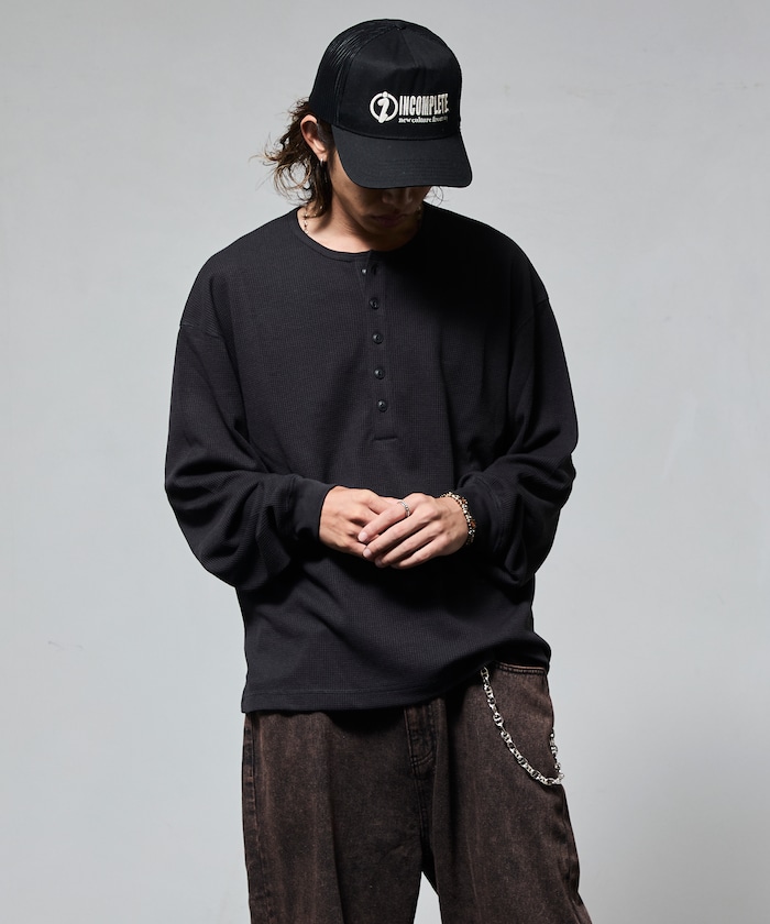 Short Length Thermal Henley Neck Tee 【限定展開】