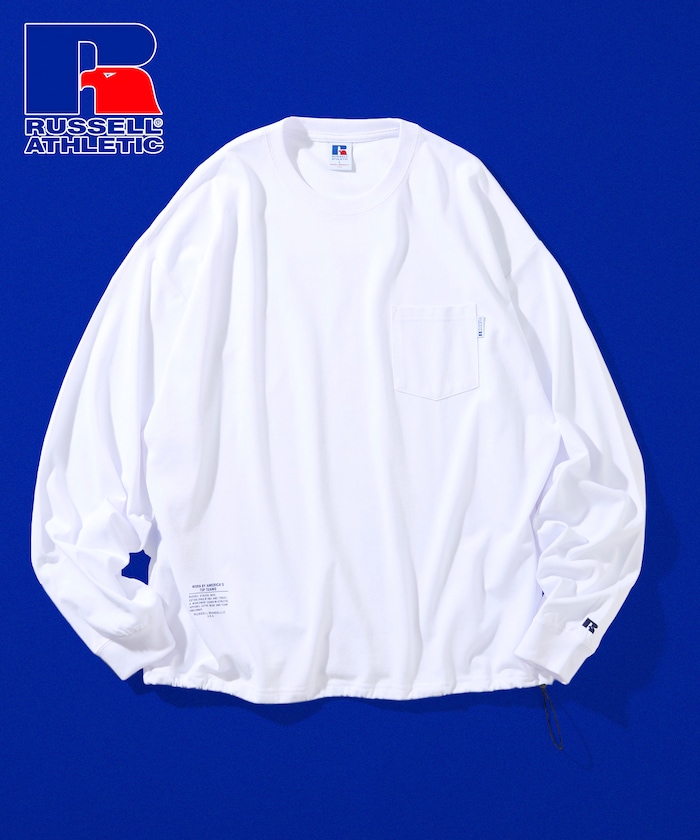 別注 ビックシルエット ポケット ヘムコード ロングスリーブTシャツ 【限定展開】