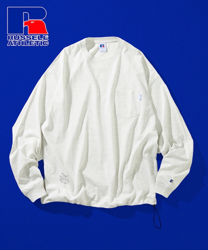 別注 ビックシルエット ポケット ヘムコード ロングスリーブTシャツ 【限定展開】
