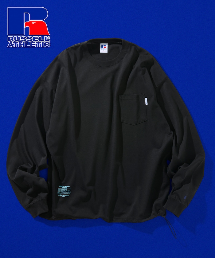 別注 ビックシルエット ポケット ヘムコード ロングスリーブTシャツ 【限定展開】