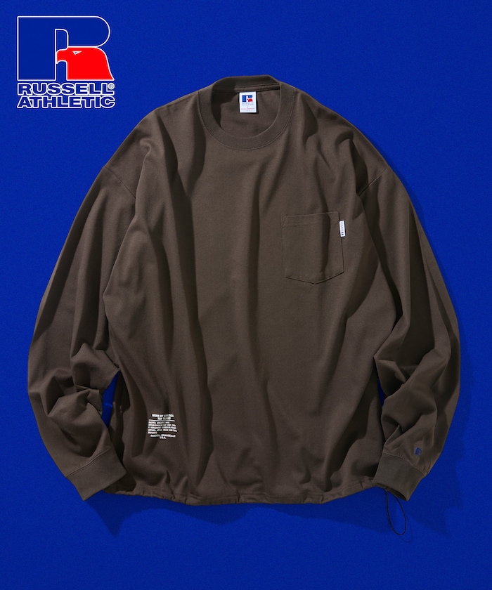 別注 ビックシルエット ポケット ヘムコード ロングスリーブTシャツ 【限定展開】