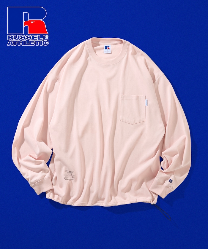 別注 ビックシルエット ポケット ヘムコード ロングスリーブTシャツ 【限定展開】