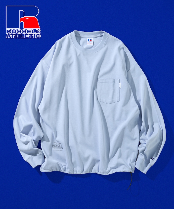 別注 ビックシルエット ポケット ヘムコード ロングスリーブTシャツ 【限定展開】