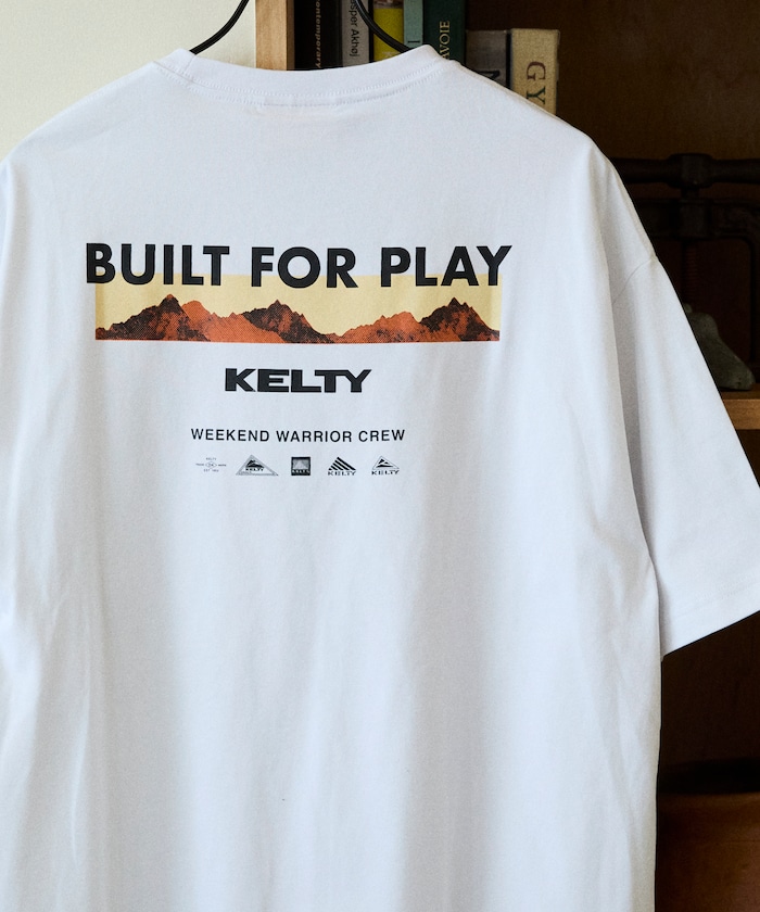 KELTY×FREAK'S STORE/ケルティ 別注 ビッグシルエット マウンテンロゴ バックプリント クルーネックTシャツ 【限定展開】
