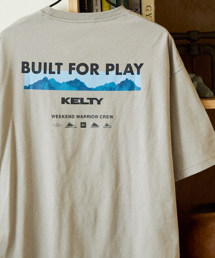 KELTY×FREAK'S STORE/ケルティ 別注 ビッグシルエット マウンテンロゴ バックプリント クルーネックTシャツ 【限定展開】