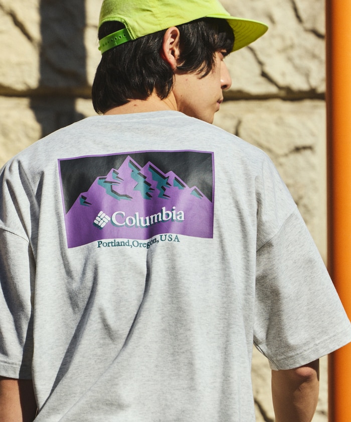 Columbia×FREAK'S STORE/コロンビア 別注 インペリアルパーク バックプリント クルーネックTシャツ【限定展開】