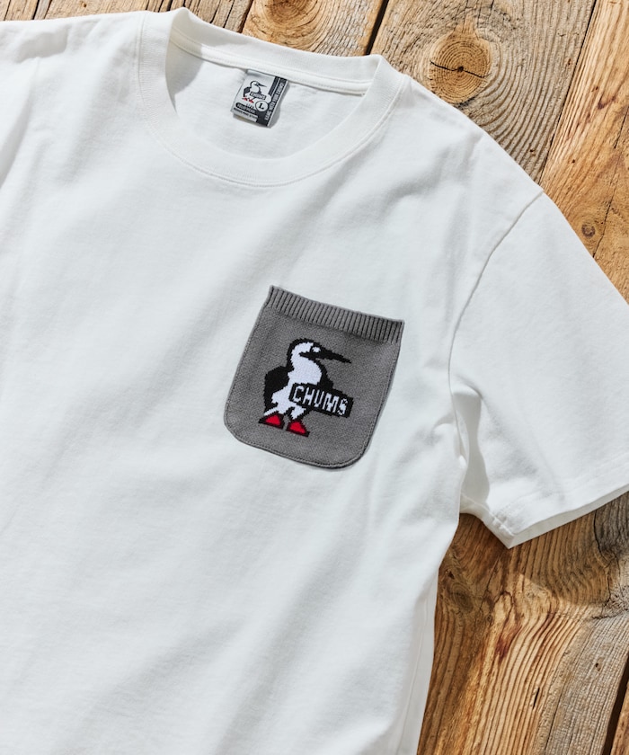 CHUMS×FREAK'S STORE 別注 ブービーバード ニットポケット クルーネック Tシャツ 【限定展開】