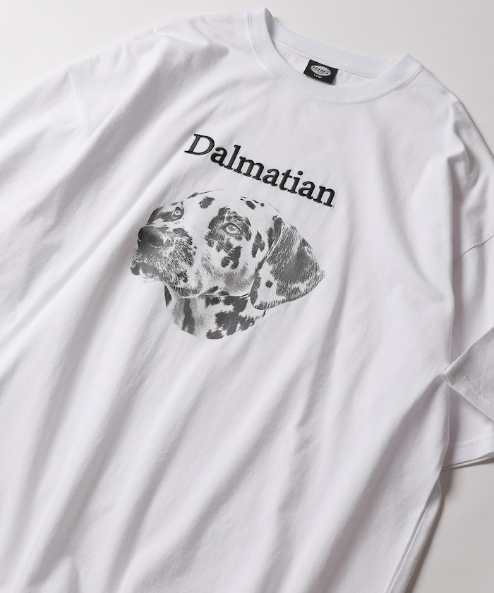 FREAK'S STOREのビッグシルエット フロント刺繍 アニマルプリントTシャツ/Dalmatian/ダルメシアン/DOG/犬【限定展開】