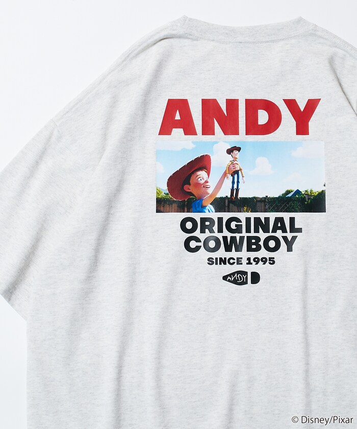 FREAK'S STOREのToy Story/トイ・ストーリ 【Toy Story/トイ・ストーリ】 別注 ビッグシルエット バックプリント クルーネックTシャツ/ANDY【限定展開】