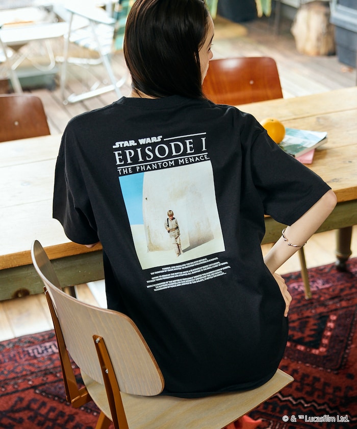 STAR WARS EPISODE 1/スターウォーズ 別注 ビッグシルエット バックプリント クルーネックTシャツ 【限定展開】