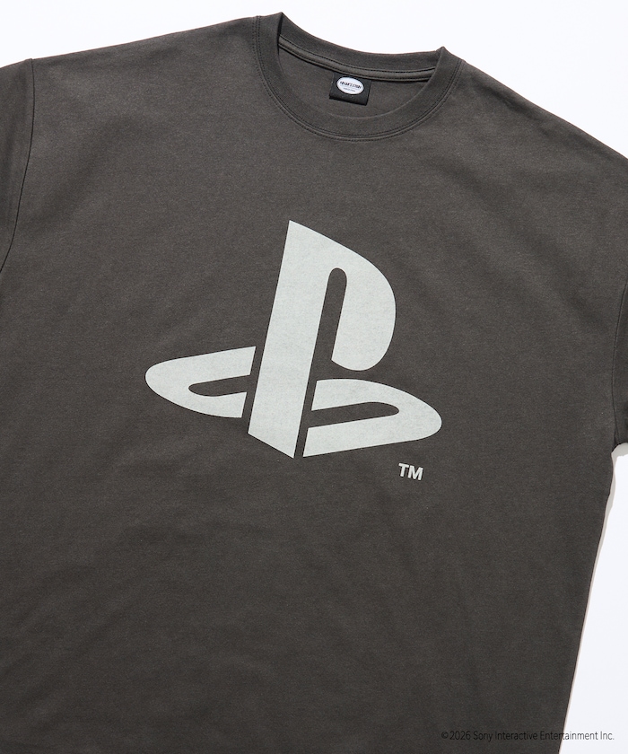 ビッグシルエット ロゴバックプリント クルーネック Tシャツ/PlayStation LOGO 【限定展開】