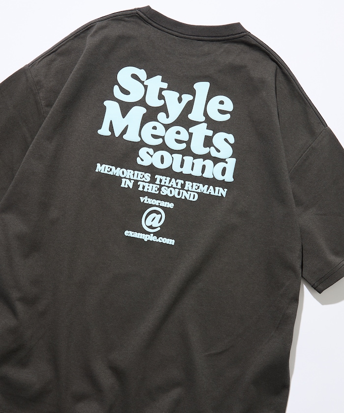 ビッグシルエット バックプリント クルーネック Tシャツ / Style Meets 【限定展開】
