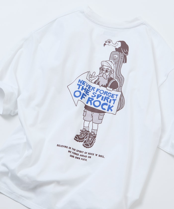 限定展開 ビッグシルエット バックプリント Tシャツ CAMP MAN