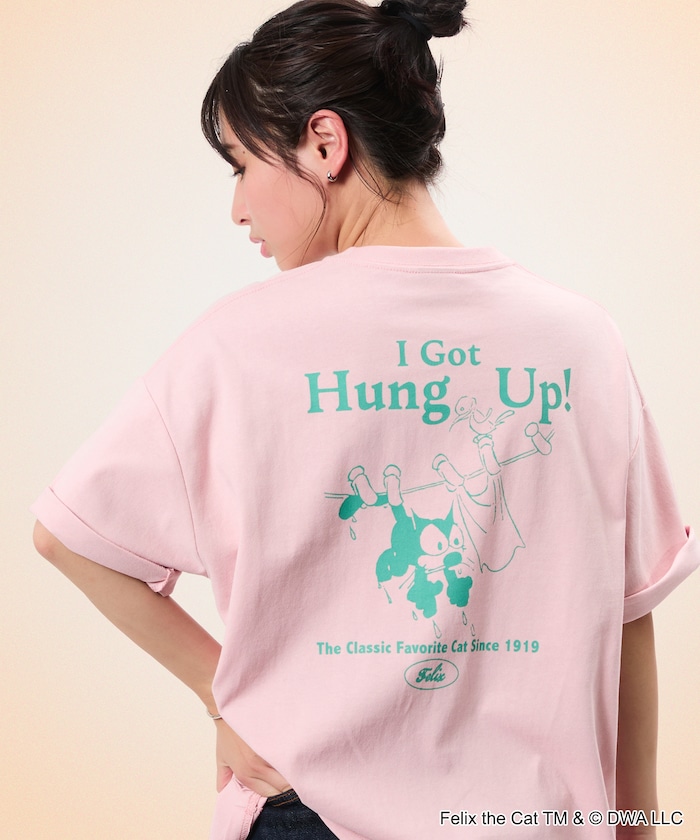 限定展開 FELIX THE CAT フィリックス ザ キャット ビッグシルエット バックプリント クルーネック Tシャツ