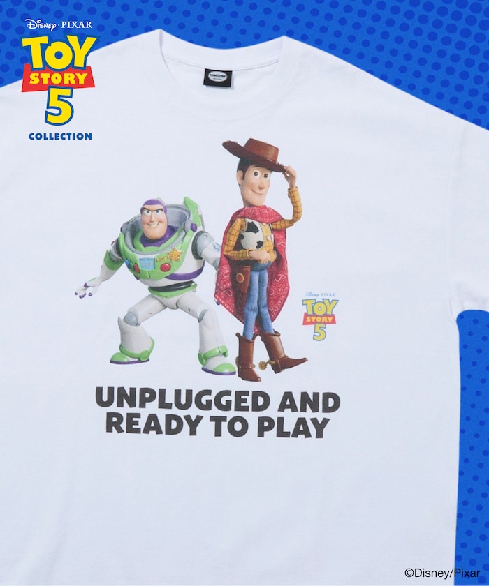【5月22日 12:00販売開始】「トイ・ストーリー5」デザイン 別注 キャラクター クルーネック プリントTシャツ 【限定展開】