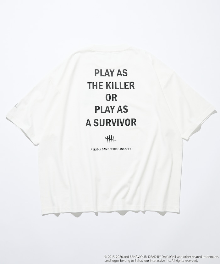 DEAD BY DAYLIGHT 別注 バックロゴプリント クルーネックTシャツ 【限定展開】