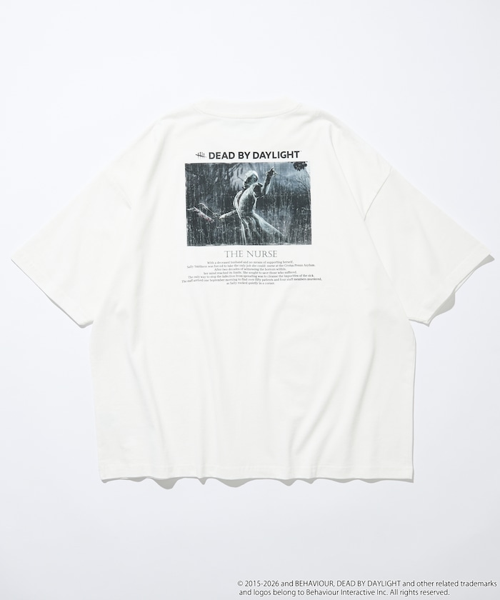 DEAD BY DAYLIGHT 別注 THE NURSE フォト バックプリント クルーネックTシャツ 【限定展開】