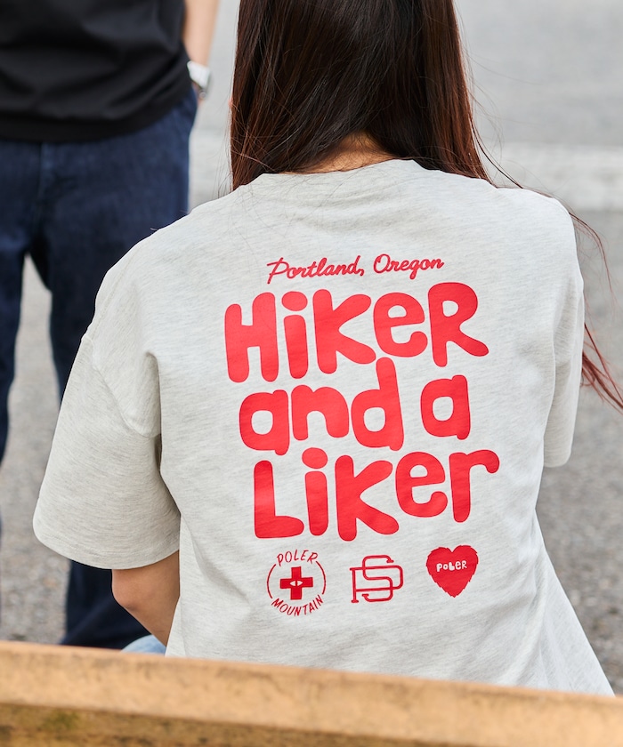 POLeR×FREAK'S STORE 別注 ビッグシルエット バックプリント クルーネック Tシャツ 【限定展開】