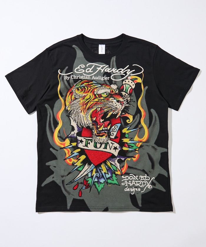CLR RHINESTONE-ED HARDY SS TEE 【限定展開】