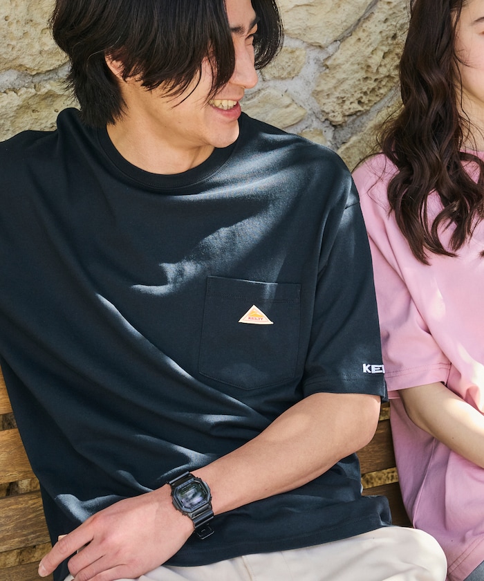 KELTY×FREAK'S STORE/ケルティ 別注 ワンポイント ヴィンテージロゴ クルーネック ポケットTシャツ 【限定展開】